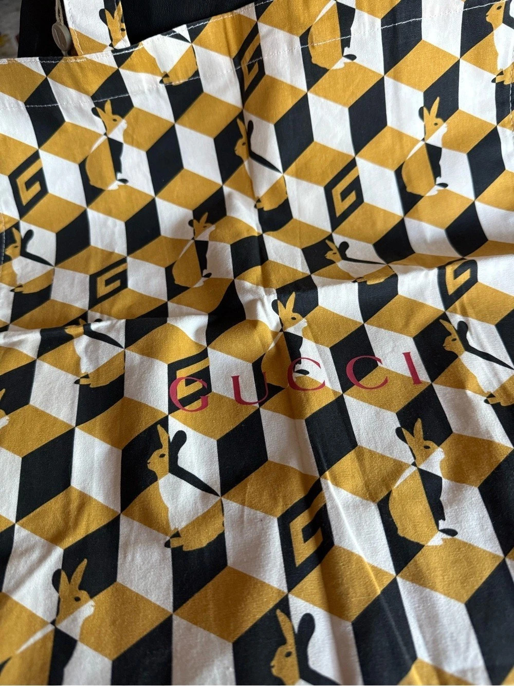 Gucci Geometric Print in Gold & Black NWT